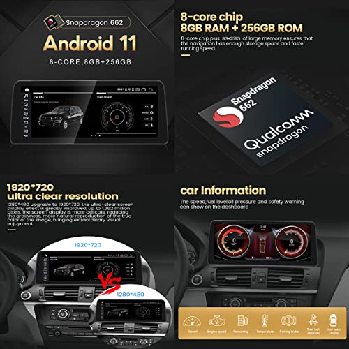 Android11 ​​1920 HD IPS tela monitor atualização Qualcomm Snapdragon 662 rádio do carro multimídia p
