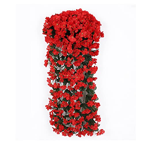Vivid Artificial Hanging Orchid Bunch, Artificial Violet Flower Wall Wisteria Basket Hanging Garland Vine Flowers para Wall Door Valla Decoración Colgante Cover