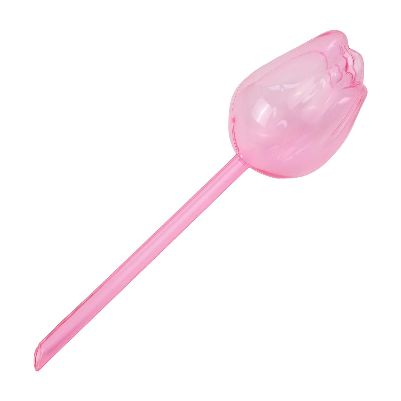 Lot de 10 globes d'arrosage en forme de tulipe pour plantes, dispositif d'arrosage automatique avec goutteur en PVC, fournitures d'irrigation de jardin d'intérieur et d'extérieur Rose