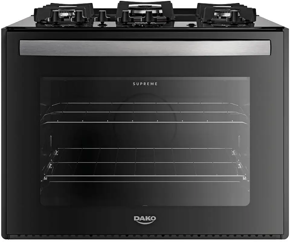 Fogão 5 Bocas Embutir Dako Supreme Mesa de Vidro Bivolt - Preto