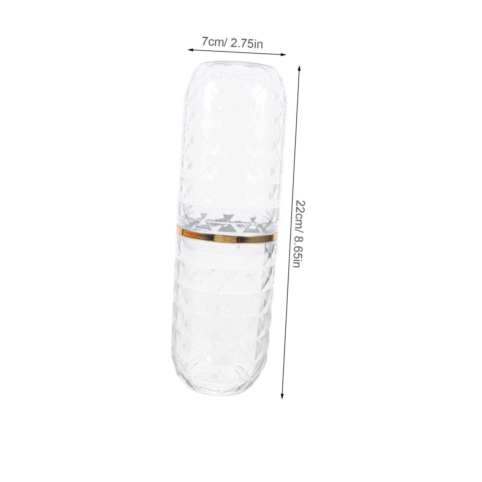 5 Piezas Estuche Portátil para Cepillo de Dientes con Doble Vaso Transparente Compacto y Resistente para Viaje Gimnasio Camping y Almacenamiento Casa