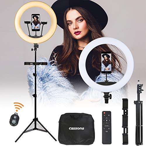 80% Off Discount 18" Ring Light with Stand, Led Light Ring, Selfie Light Ring with 58'' Extendable Tripod Stand for Live Stream/YouTube/Video/Makeup/Photography, Wireless Remote Control