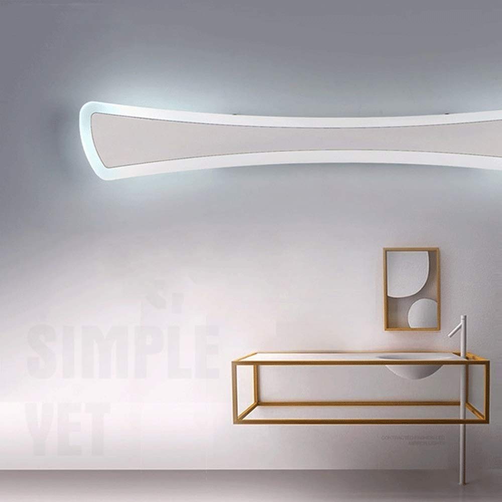 Luz espejo baño, Luz espejo LED Lámparas espejo 15W Blanco frío 6000K Iluminación maquillaje Lámpara gabinete espejo interior Accesorio iluminación, Acabado metal