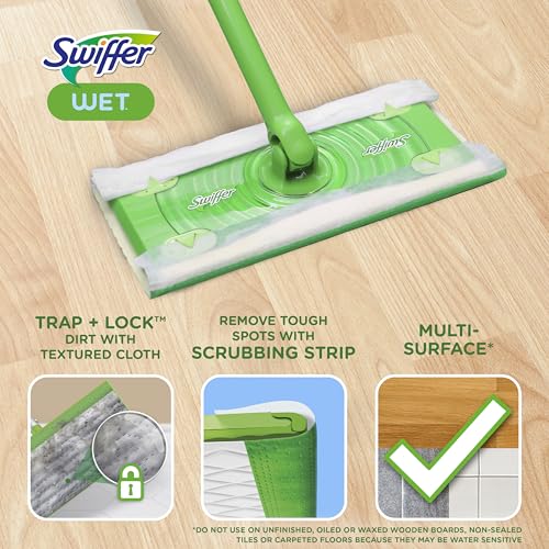 swiffer sweeper wet mopping cloths mops for floor cleaning open-window fresh 24 count