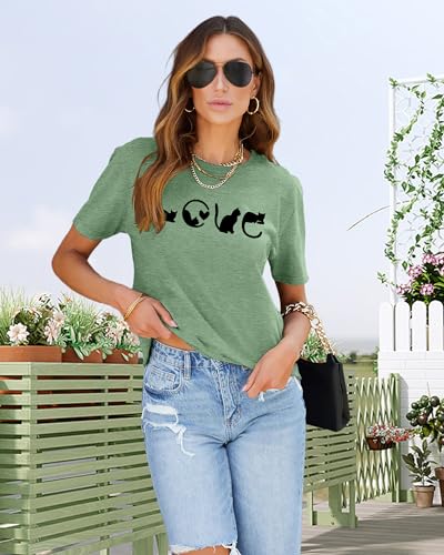 LAZYCHILD Cat Mom Shirts for Women Cat Mama T-Shirts Pet Lover Gifts Shirts Funny Cat Graphic Tees Shirts3