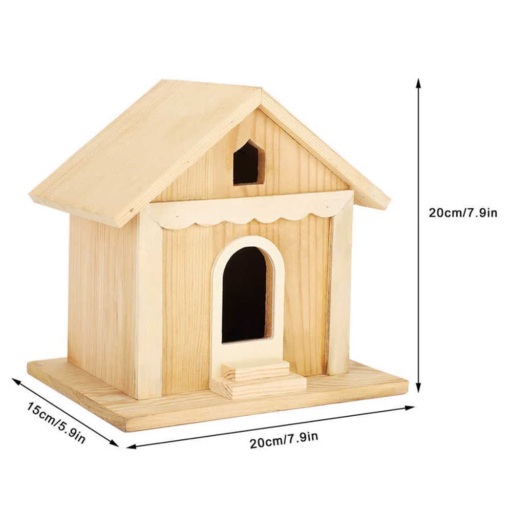 Casetta per Uccelli in Legno Pappagalli Fatti A Mano Scatola per Nidificazione degli Uccelli Animali Domestici Giardino Decorativo per Uccelli Habitat