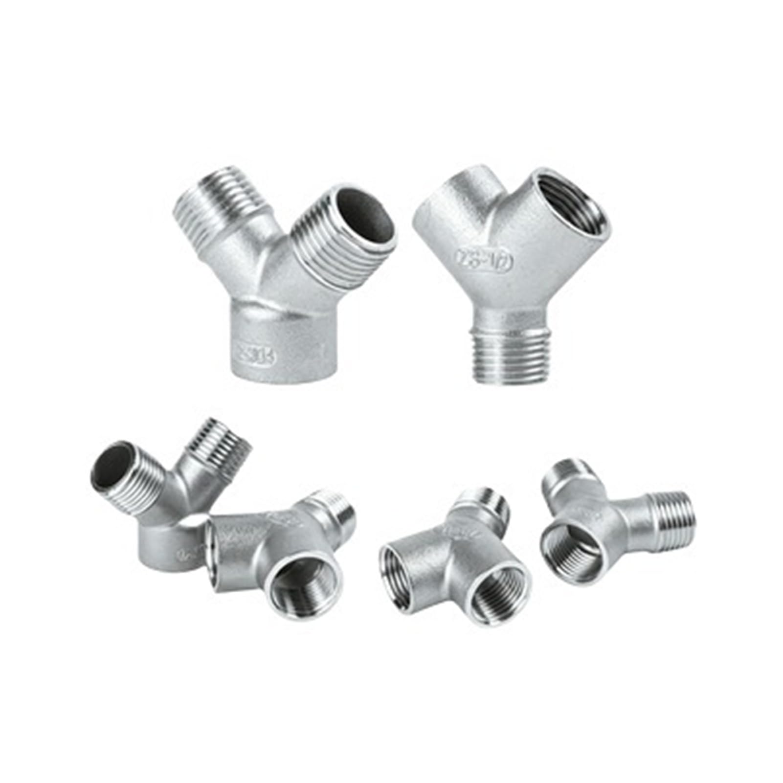 Conector T Y 3 Vías Acero 304, Roscado