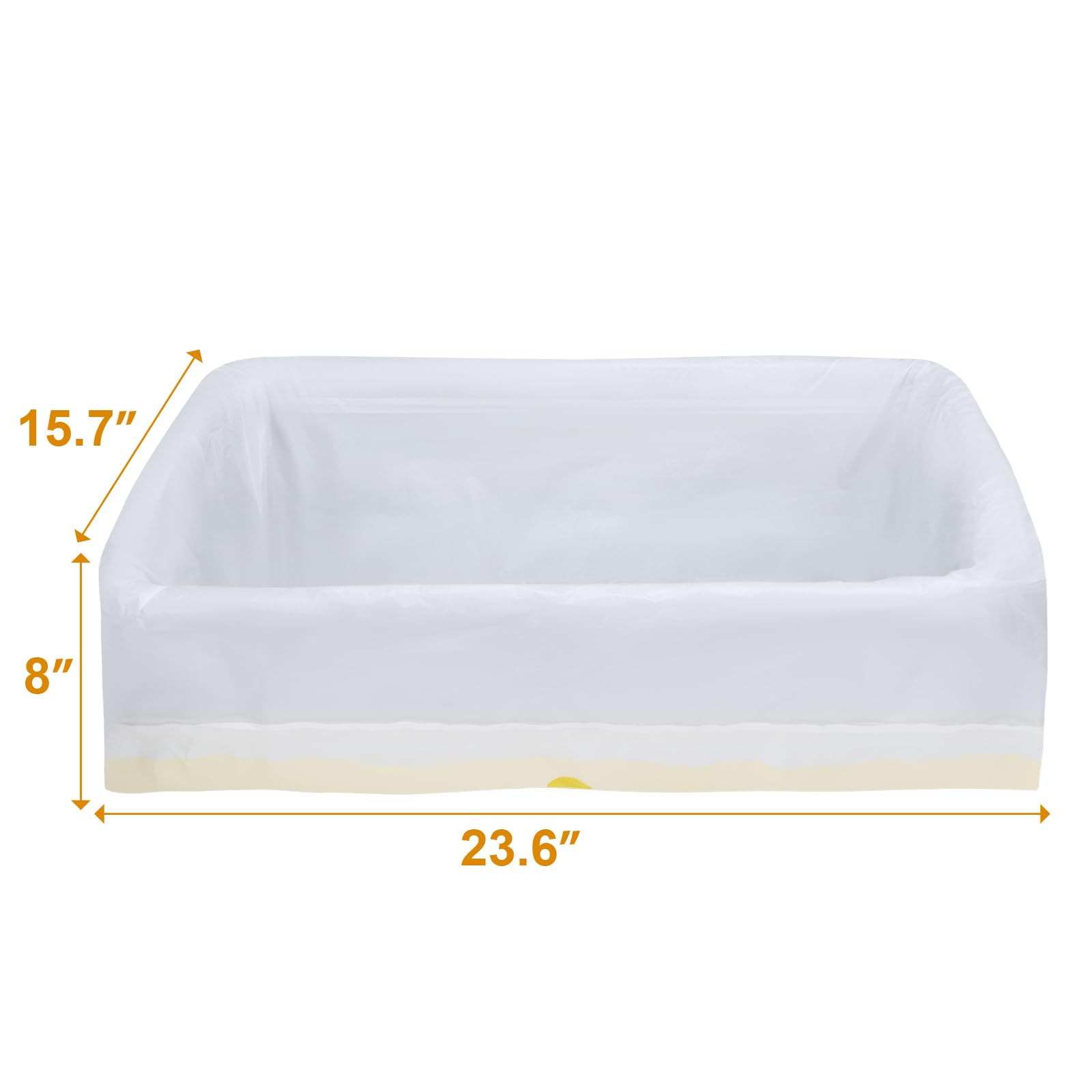 20 Count Litter Box Liners, 41'' × 17.7'' Litter Waste Bag for Pellet Litter Box, Suitable for XL and XXL Stainless Steel Sifting Litter Box - image 3