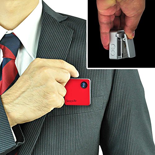 Image of SereneLife Clip-on Wearable Camera 1080p Full HD with Built-in Wi-Fi, Ideal for Classroom to Record the Lecture, Sports, Jogging, Cycling, Hiking, Fishing, and Camping. (SLBCM18RD)