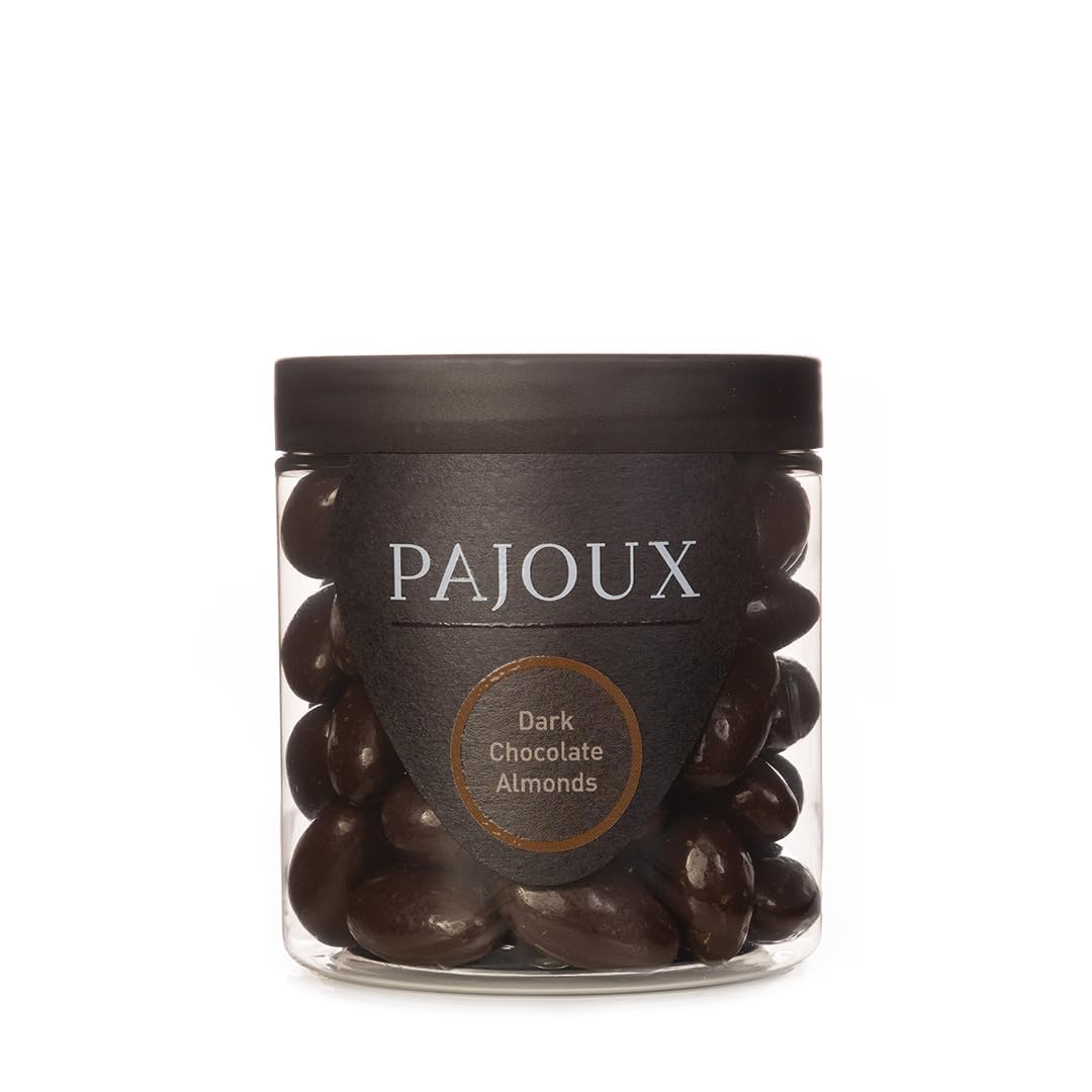 Dark Chocolate Almonds (Small) 180g | Chocolate Almonds - Dark Chocolate Covered Nuts - Whole Almond Nuts - Palm Oil Free - Chocolate in a Gift Jar