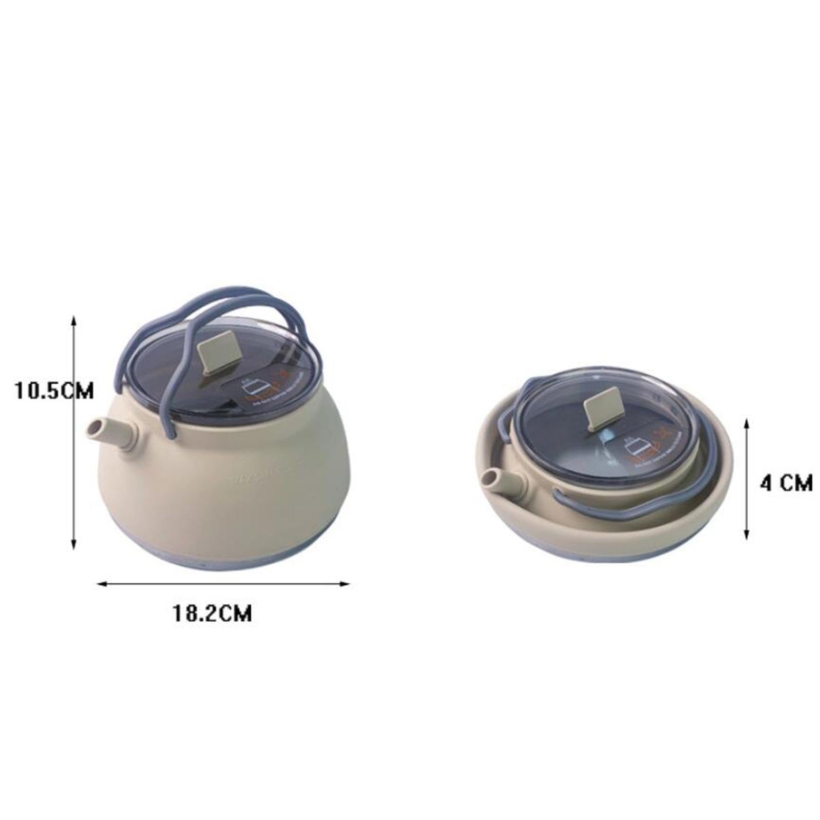Bollitore pieghevole premium Bollitore, Cachi chiaro, 18.2x10.5 cm | Caratteristiche Leggero Portatile Eccellente per il divertimento all'aperto da viaggio all'aperto da campeggio Caffettiera