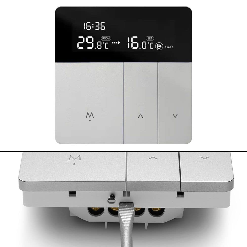 WiFi Termostato Smart per Caldaia, Tuya Zigbee Wifi Termostato Smart Room Termostato, Per Riscaldamento a Pavimento Dell'acqua Compatibile Alexa Google, Settimanale Programmabile 3A I8HGE