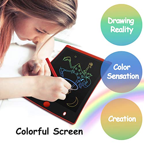 Orsen LCD Writing Tablet, Toys for 3-6 Year Old Kids, 8.5-inch Colorful Doodle Board Drawing Tablet, Kids Gifts Toys for 3 4 5 6 7 Year Old Girls Boys(Red) - Thumbnail 2