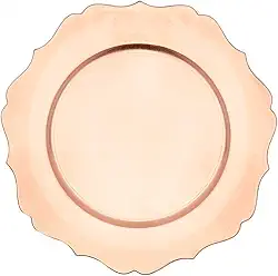 Mimo Style Sousplat Versalhes, Cor Dourado, Material Polipropileno Com Boa Estabilidade Térmica e de Excelente Qualidade, Moderno e Versátil, Ideal Para Mesa Posta, Mede 33 cm