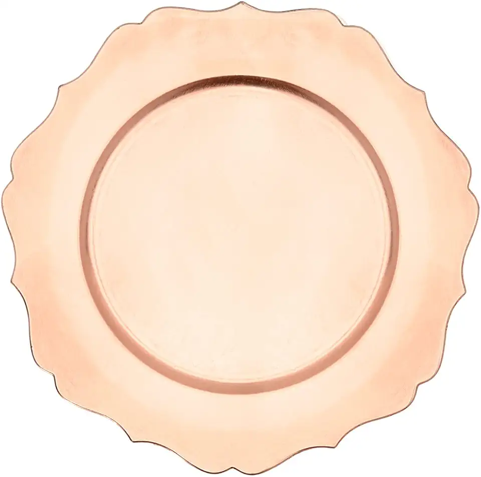 Mimo Style Sousplat Versalhes, Cor Dourado, Material Polipropileno Com Boa Estabilidade Térmica e de Excelente Qualidade, Moderno e Versátil, Ideal Para Mesa Posta, Mede 33 cm