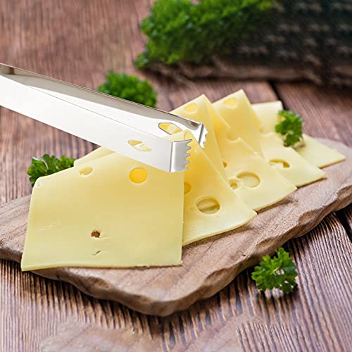 Pinzas de Cocina, 1 Pieza, Pastel casero, Acero Inoxidable, Cocina, Pan, Carne, Mini Pinzas para Servir, Pinza para Barbacoa de Hielo, Buffet, fácil de Limpiar (Azul)