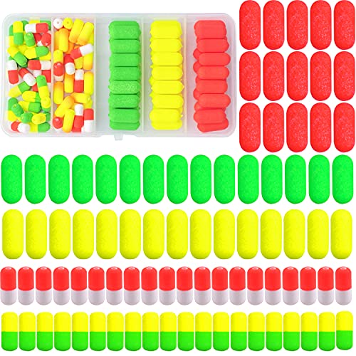 AGOOL Fishing Rig Floats Foam Float Cigar Float Snell Floats Pompano Fishing Float for Surf Fishing Live Bait Rig Bottom Rig Walleye Rig Making Kit for Trout Catfish Walleye Crawler Harness