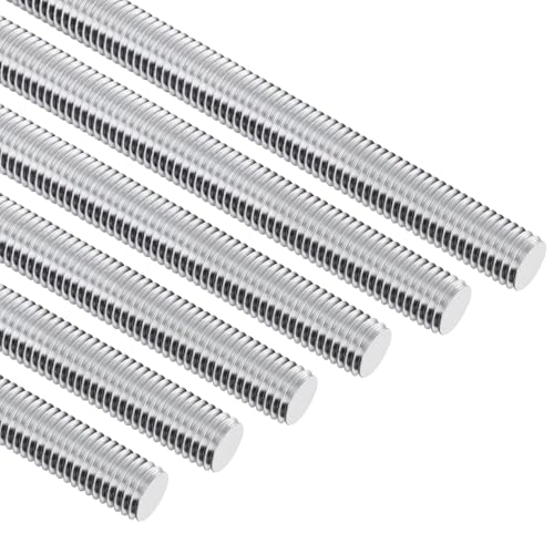 qjuwhua 6 Stück Gewindestange M8 x 200mm Edelstahl Vollgewinde DIN 975 Gewindestifte M8 Gewindestab Gewindebolzen für Möbelmontage Alltägliche Befestigungen Gerätereparaturen und DIY Projekte