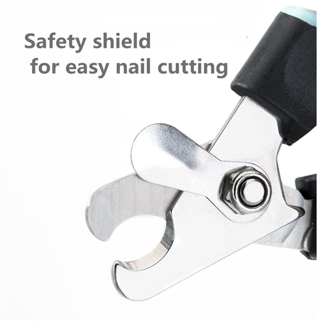 Cortaúñas Profesional for Mascotas con Protector de Seguridad, Tijeras de Acero Inoxidable, Cuidado de Garras de Perros y Gatos