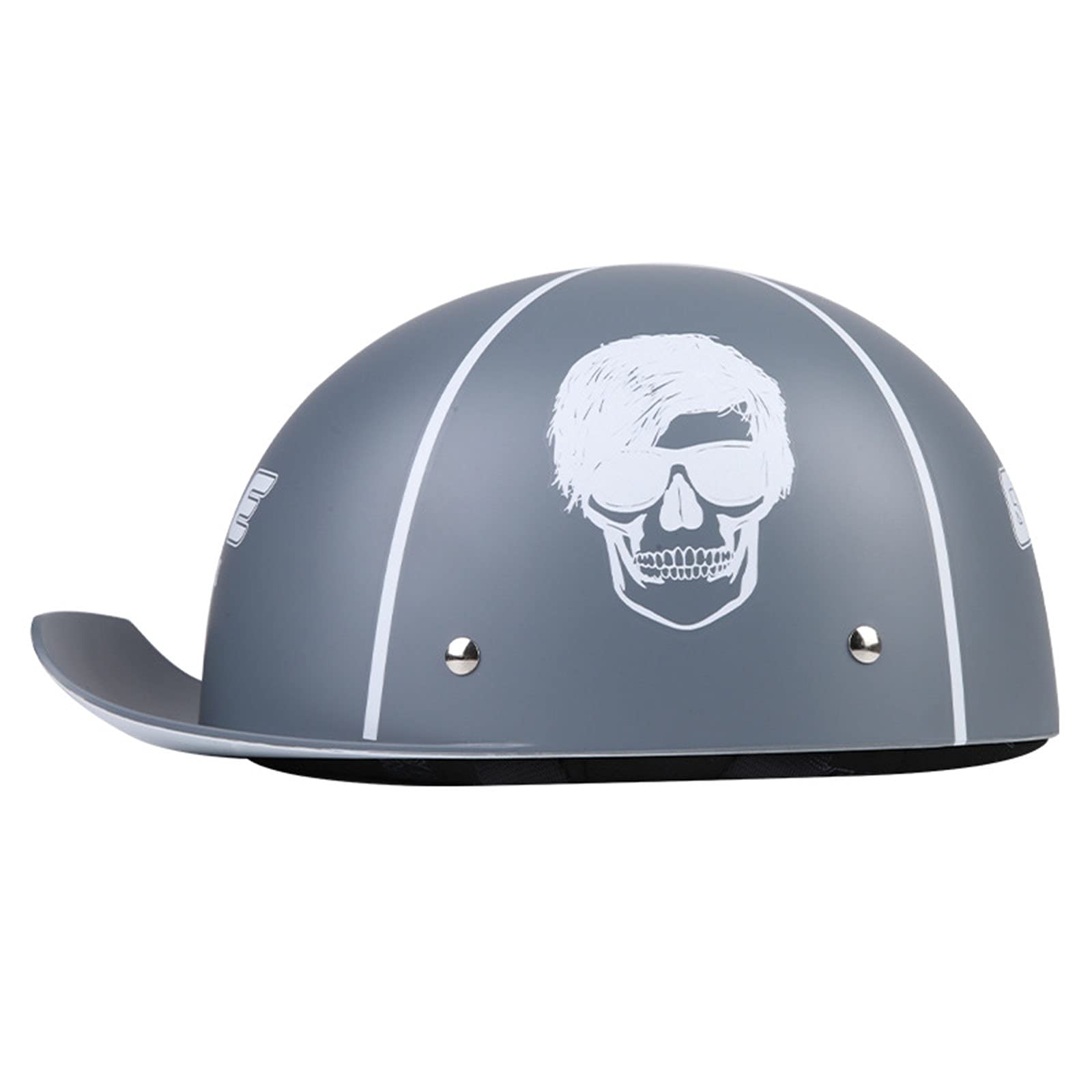 SDKUing Personalized Motorcycle Half Shell Helmet Men Women, DOT Approved Adults Baseball Cap Style Helmet Summer German Styled Open Face Helmet for Cruiser Chopper Moped Scooter ATV,Matte