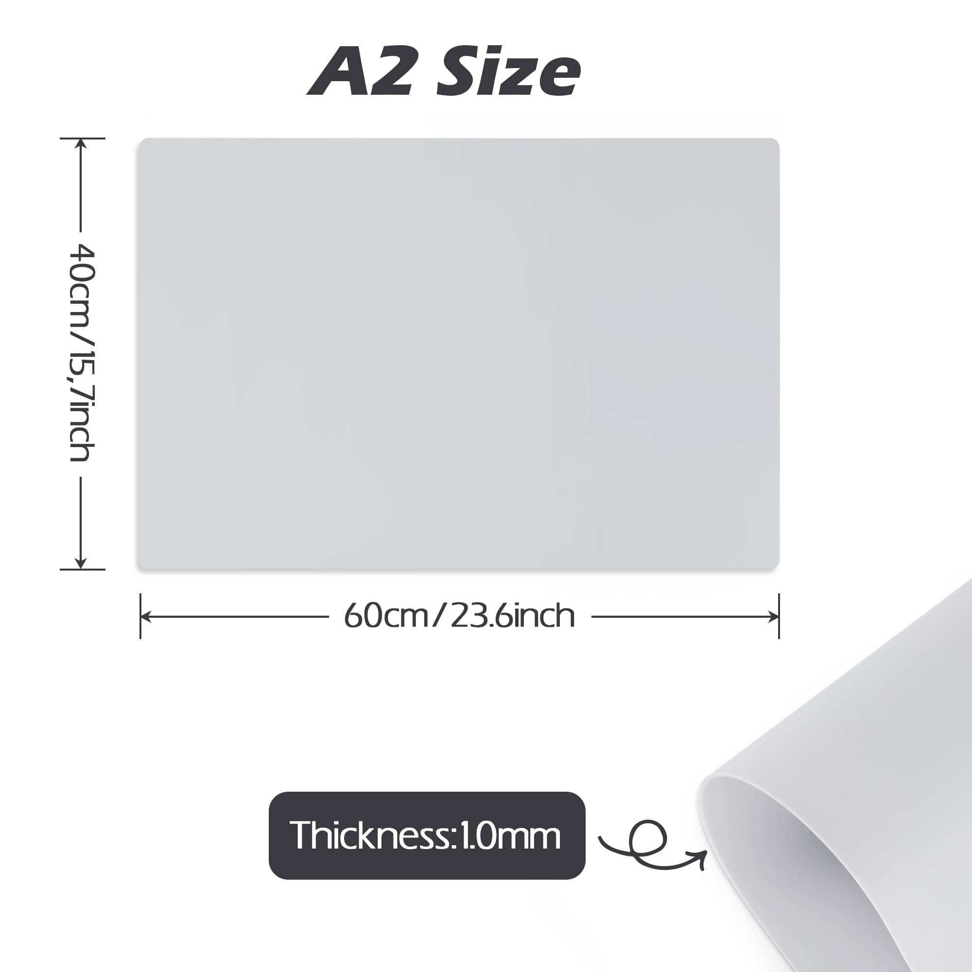 Treerit 2 stuks siliconen matten voor werkbladen 60 x 40 cm, Treerit antislip waterdichte hittebestendige grote werkbeschermer, hittebestendige mat, keukenwerkbladbeschermer, siliconen