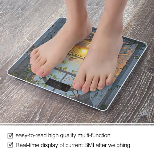 Báscula digital de vidrio templado para baño miniatura 5
