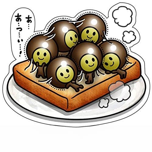 CALTA-ステッカー-納豆トースト (2.Mサイズ) - CALTA-カルタ- - 商品画像