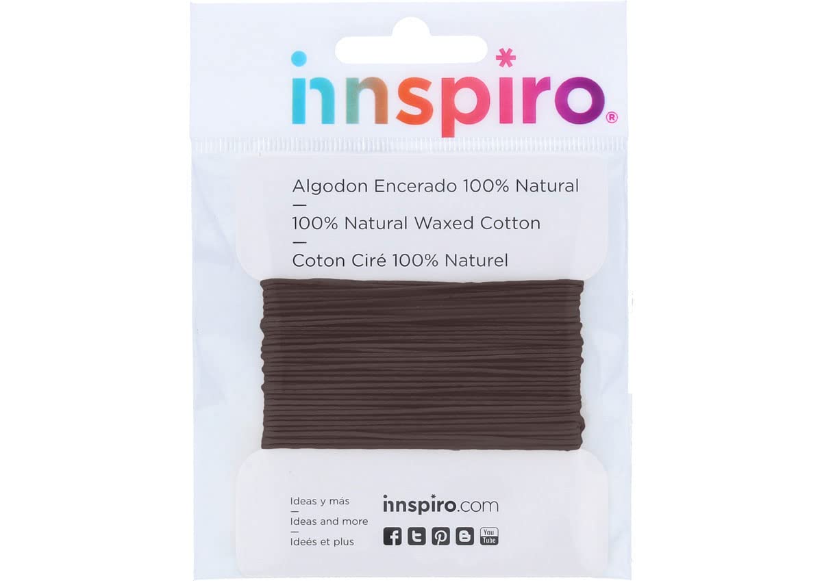 Cotton cord Waxed Fine brown 1.5 mm. 5 m.
