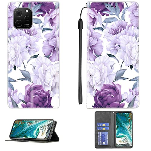 Aroepurt Case for Huawei Nova Y61 Case Compatible with Huawei Nova Y61 Phone Case Cover PU Leather Kickstand Magnetic Wallet Case CPT24