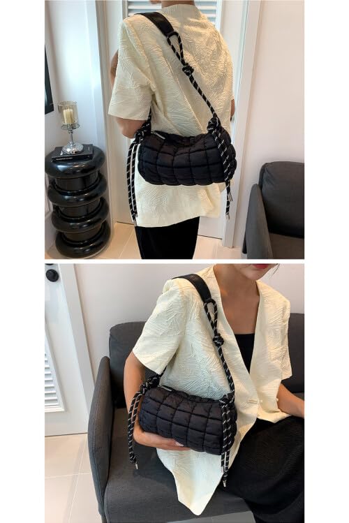 Ulisty Women Small Puffer Square Mini Quilted Crossbody Down Shoulder Bag Casual Handbag Daily Purse3