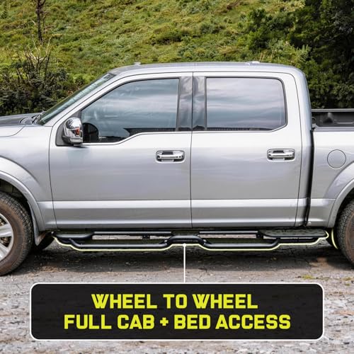 Estribos laterales para Ford F150 y F250 2015-2026, barra 4 pasos miniatura 2
