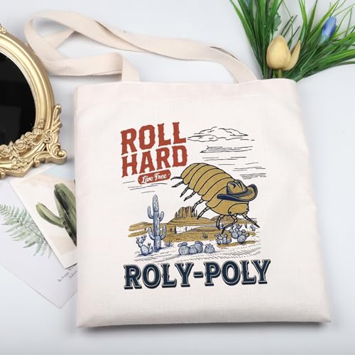 Bolso tote de lona KUIYAI con diseño de isópodo vaca, regalo para amantes de los insectos, entomólogos y fanáticos del oeste y rodeo miniatura 3