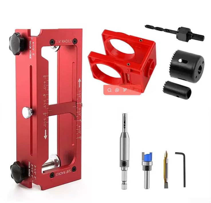 Kit Instalación Bisagras y Cerradura Ajustable 2.5-5"