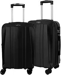 Kit Malas de Viagem de Bordo Expansível ANAC Fibra rígida ABS Rodas duplas de Engate Removível 360º World Onboard Com Cadeado Acoplado