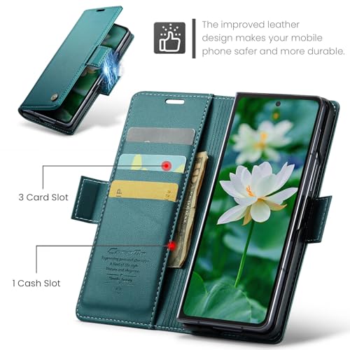 Newhalper Wallet Case for Samsung Galaxy Z Fold 6, Green - image 2