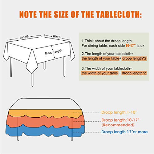 WAITER TREE Table Cloth 120x160 cm Rectangular Wipe Clean Table Cover - Image 2