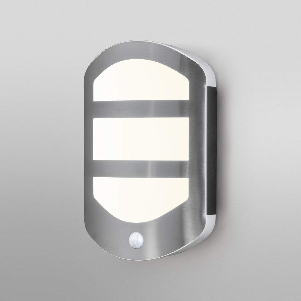 LEDVANCE Applique et plafonnier LED, luminaire design en optique plate pour extérieur avec détecteur de mouvement, blanc chaud (3000K), 13W, ENDURA STYLE PLATE WALL SENSOR