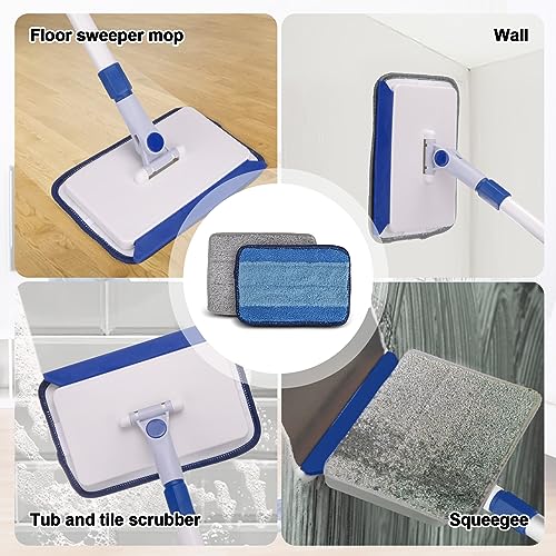 Image of Qaestfy Baseboard Cleaner Tool with Handle, Wall Floor Mop