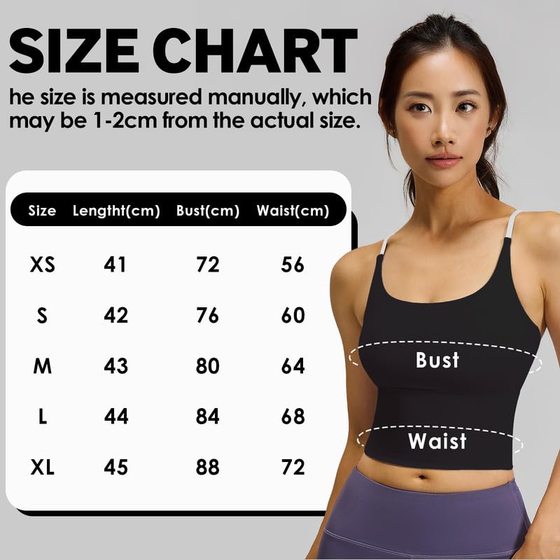 Camiseta de tirantes deportiva para mujer con sujetador integrado, camiseta de tirantes para yoga, sin mangas, ligera, camiseta deportiva para verano, gimnasio, entrenamiento