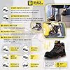 Black Hammer Safety Boots for Men - Steel Toe Cap Work Boots - Durable Mens Work Safety Shoes - Comfortable and Protective Footwear 7710 (9 UK) #1