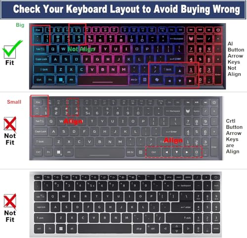 Image of Saco Keyboard Cover Compatible for 2024 Acer Predator Helios 16 PH16-72 /Acer Predator Helios Neo 16 PHN16-72 16 inch Gaming Laptop (Not Fit 2023 Helios 16 PH16-71 /Helios Neo 16 PHN16-71)
