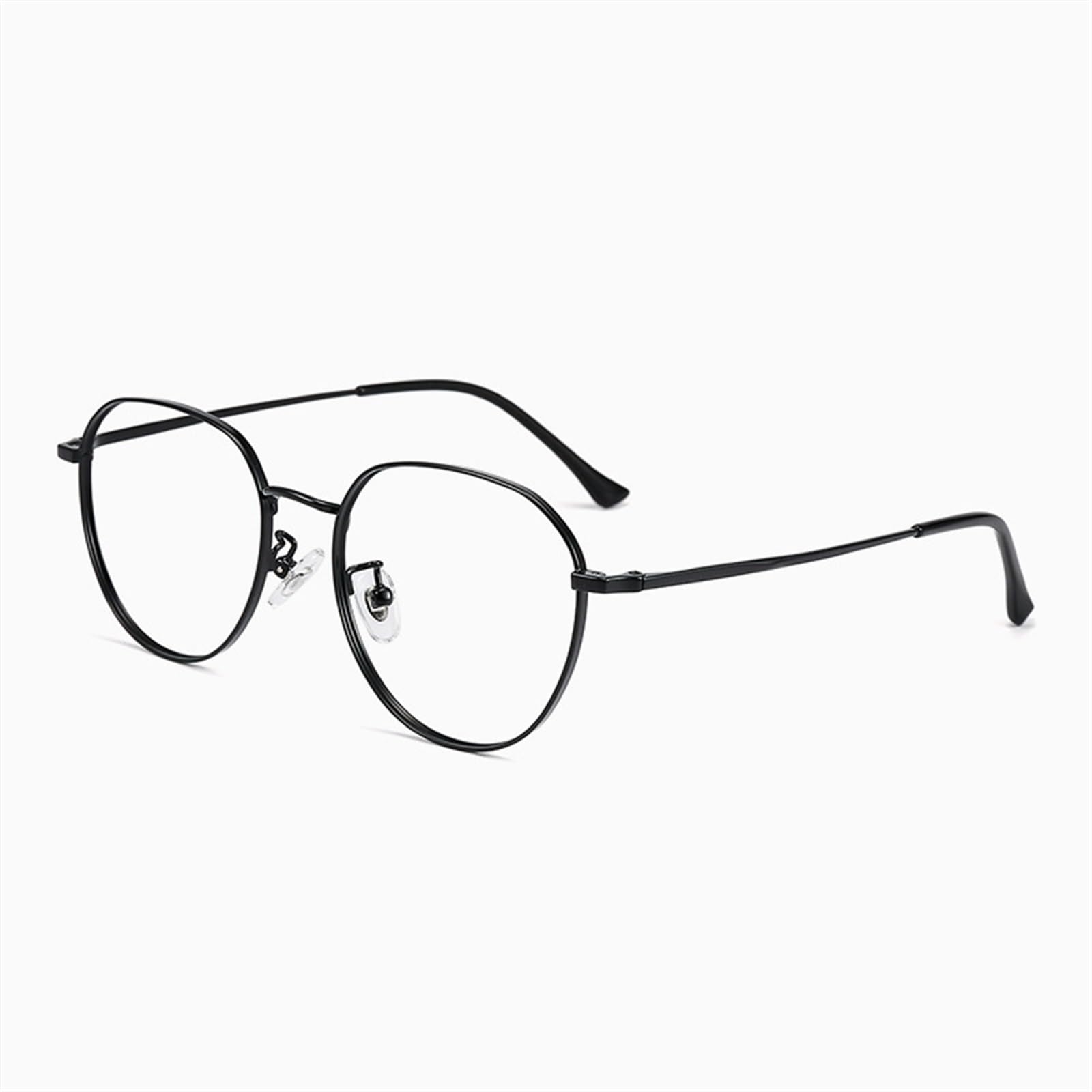 Montura óptica femenina Gafas ópticas ultraligeras de ala ancha y montura grande de titanio semifino for mujer