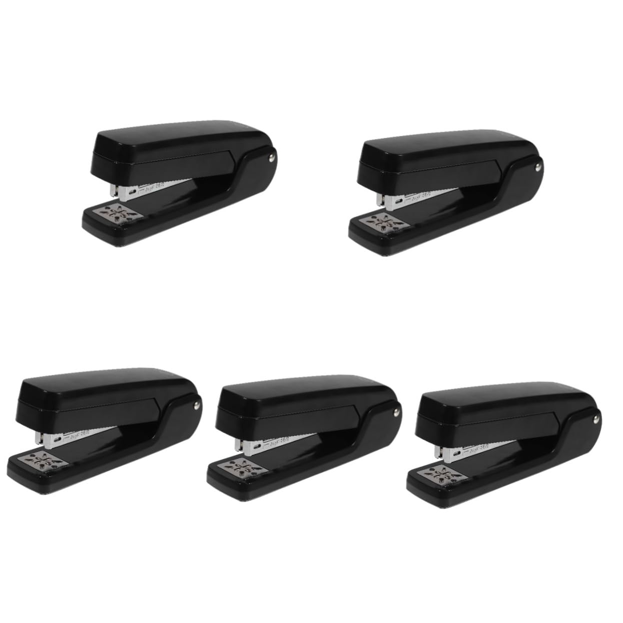 HOMSFOU 5 Pezzi Cucitrice Rotativa Forniture Per Ufficio Nere Rotante Cucitrici Pesanti Per Scrivania Cucitrice Pesante Picket Compatta Continizioni Perscitari X Nero Metallo