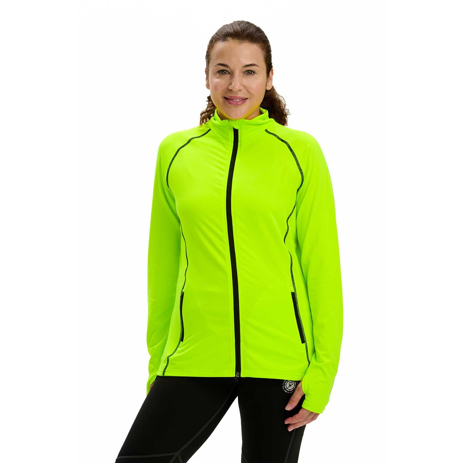Time To RunWomen's Thermo Running/Gym/Sports Jacket With Pockets & Thumbloops