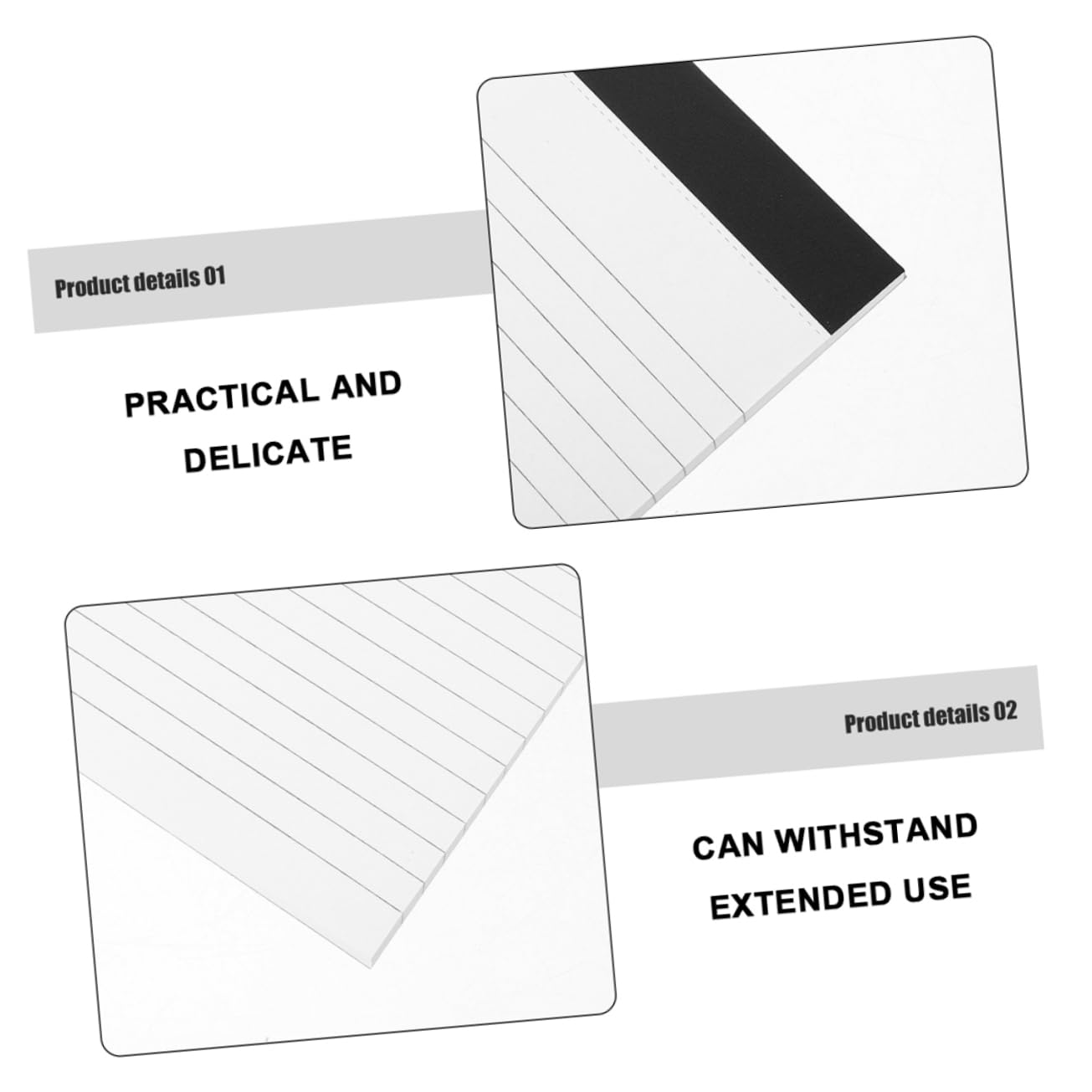 A5 Notizblock Liniert zum Abreißen 8 Stück Papier Weiß für Büro und Verwaltung Schlichte Optik Mehrzweck
