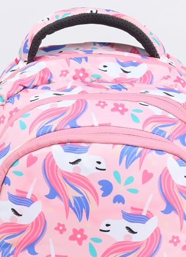 Image of PB Pearlbags Tulip 12L Printed Backpack,3 Compartments,Bottle Holder,Organizer,Premium Fabric,Water Resistant Anti Theft,School Bag for Boys and Girls