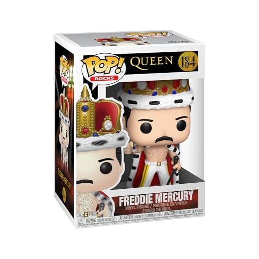 Funko POP! Rocks: Freddie Mercury King Collectible Toy - Reina - Figuras Miniaturas Coleccionables Para Exhibición - Idea De Regalo - Mercancía Oficial - Juguetes Para Niños Y Adultos - Fans De Music