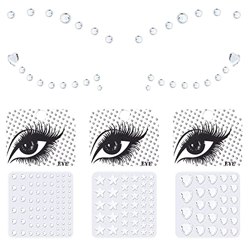 ADRAMATA 150Pcs Pegatinas Diamantes Imitación Para Mujer Gemas Ojos Cuerpo Rostro Cristal...