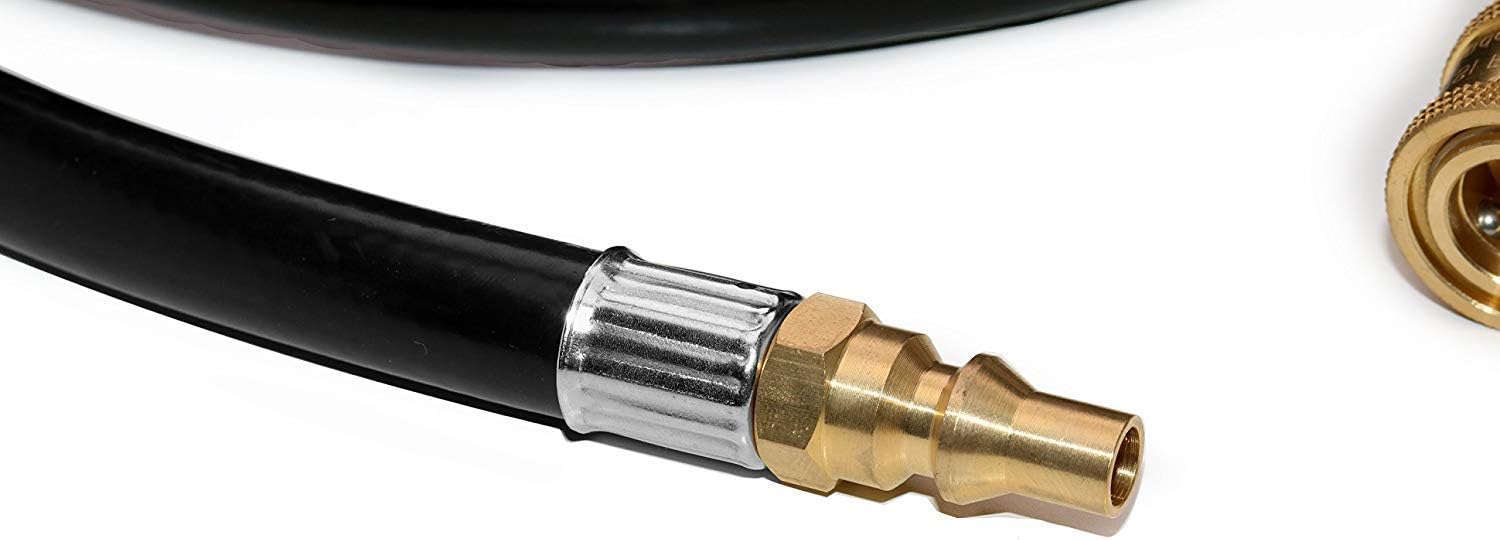 DOZYANT 12FT Propane Quick Hose Disconnect Conversion Kit for Weber Q Grill, Easy Connects to RV Trailer Low Pressure System