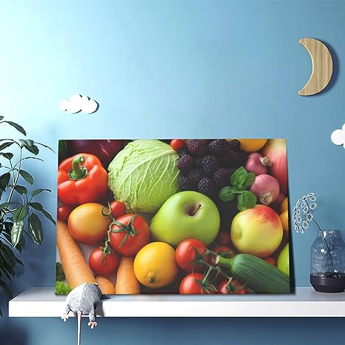 Toile de fruits et légumes déco esthétique salon et cuisine conviviale